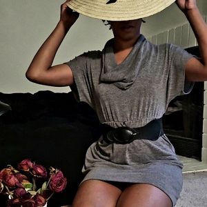 Gray Belted Dress